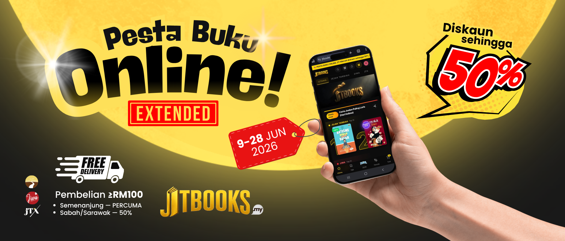 Sedang Berlangsung! Pesta Buku Online. Tak dapat ke PBAKL26? Jom beli disini.