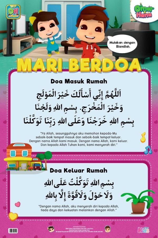 Poster Mari Berdoa: Doa Masuk Rumah & Keluar Rumah